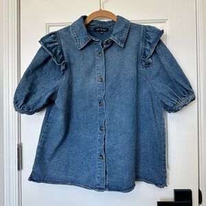 Jacquie the Label Blue Denim Shirt - Size Small